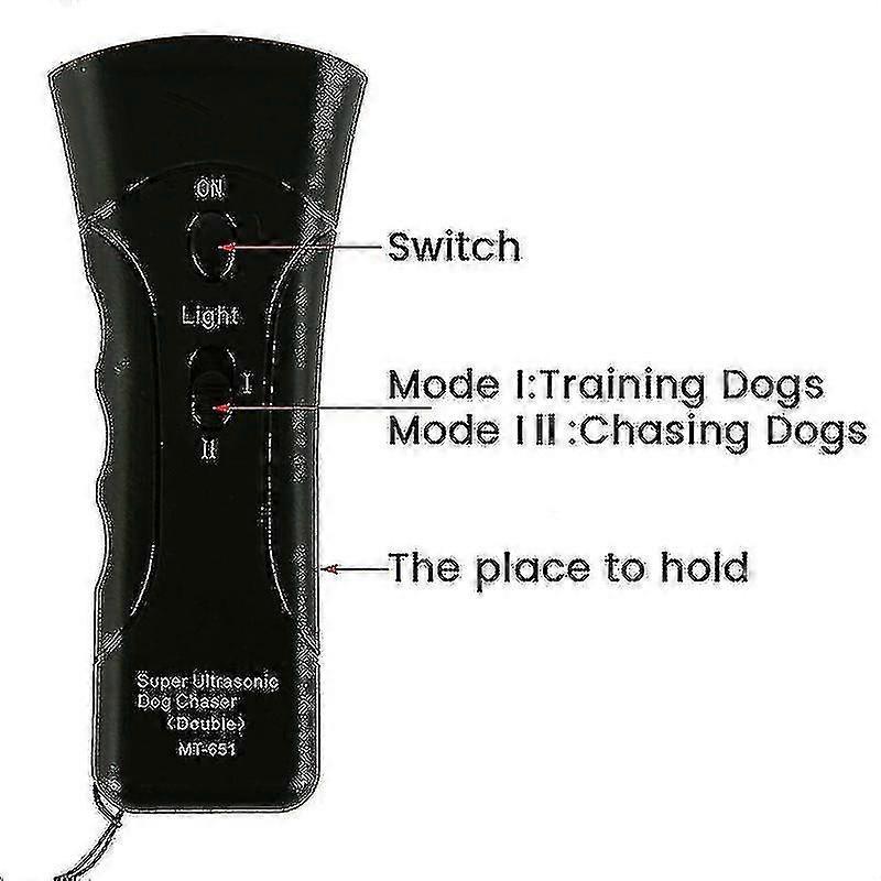 Pet Gentle Trainer Ultrasonic For Dogs, Dual Channel Handheld Petty Pals Pet Gentle With Led Flashlight, Petgentle Device For Safety, Outdoor, Walking