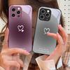 Градиентная форма сердца Для iPhone 16 E 15 14 13 Plus 12 mini 11 Pro Max XR Xs Max 16E X 7 8 6 6S 22 Чехол для телефона из закаленного стекла