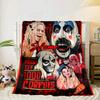 Custom Name Horror Clown Artwork Blanket bed sofa Blanket Flannel Blanket for Camping, Hiking, Picnic Essentials,gift for family and friends