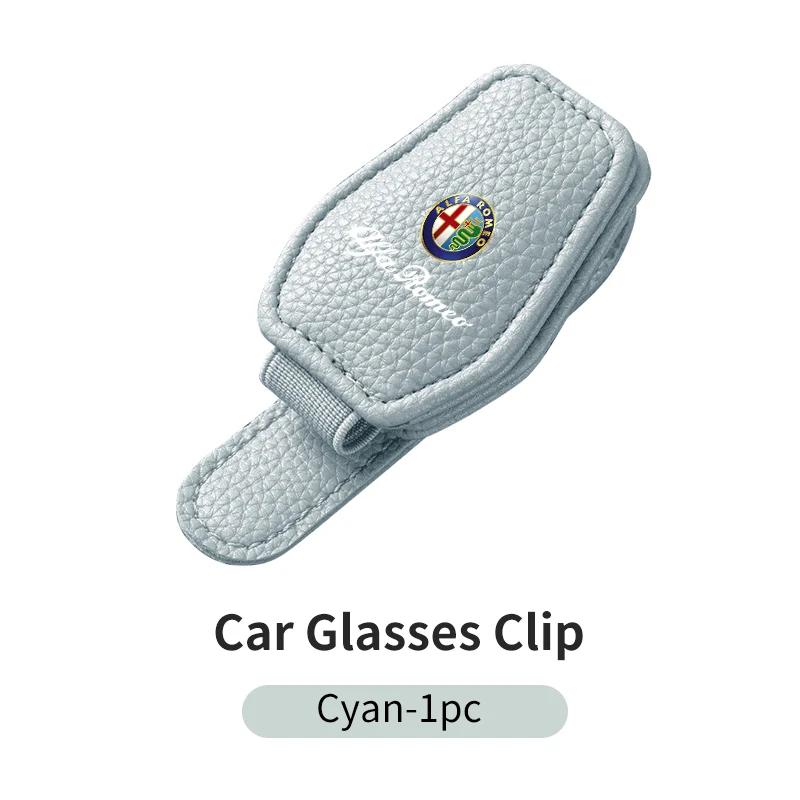 DLOUS1 Car Glasses Clip Sunshade Storage Clip Sunglasses Organize For Alfa Romeo Giulia 147 Mito 156 159 166 GT Stelvio Brera Volante