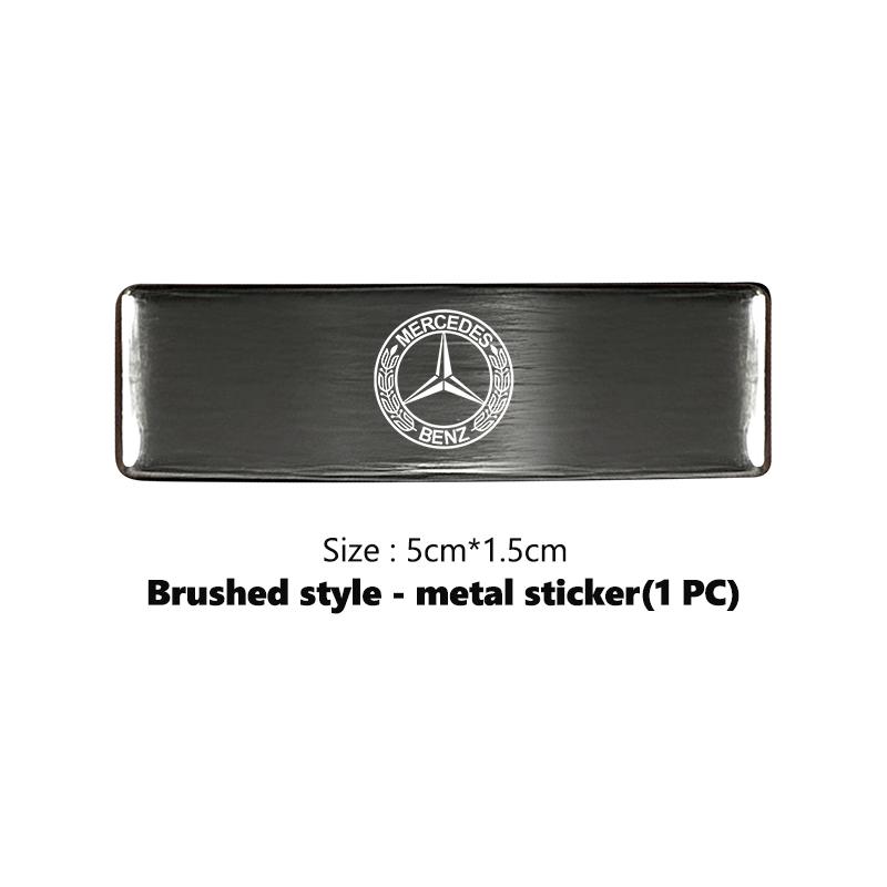 CGRE6 For Benz Aluminum Alloy Car Logo Stickers Auto Body Door Decorative Decals Accessories AMG W213 W124 W108 W126 Exclusive W204