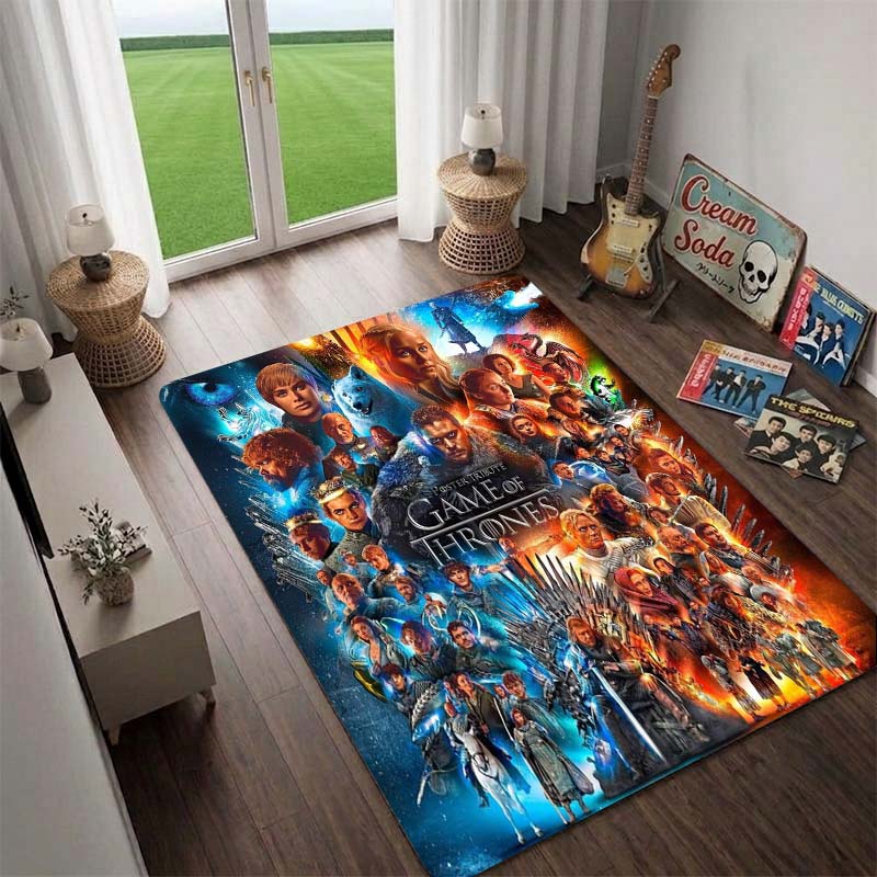 House Targaryen,the Dragon Queen,*Game of Thrones* Rug,Living Room Rug,Floor Mat for Computer Chair, Doormat, Bedside Carpet