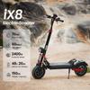 iScooter IX8 12" Off-Road Electric Scooter – 1200W Dual Motor, 48V20Ah, 60KM/H, 70KM Range, Dual Disc Brake, All-Terrain Tires