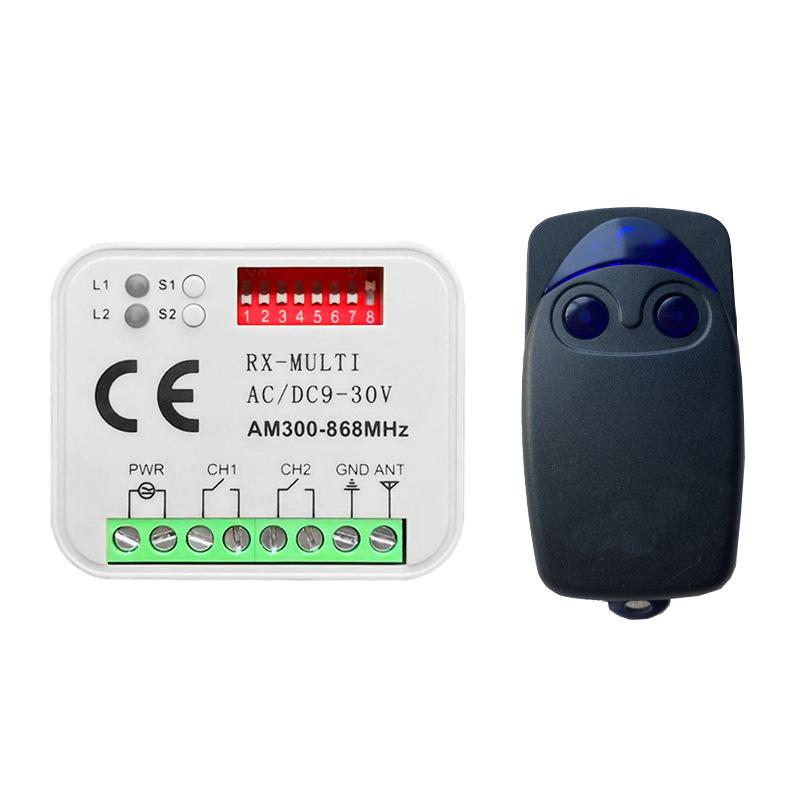 300-868MHz Multi-Frequency Universal 2-Channel Garage Door Remote Receiver
