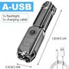 Мощный светодиодный фонарик Портативный с зумом Кемпинговый свет USB-перезаряжаемый Фонарь 3 режима освещения Для активного отдыха Пешего туризма Аварийный