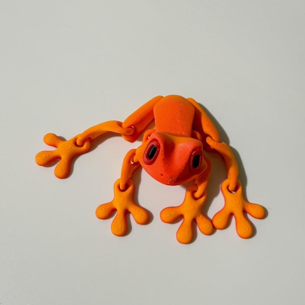 Симуляция 3D-печать Древесная лягушка Сочлененная подвижная лягушка Кухня Домашнее украшение Игрушка Магнитное притяжение для холодильника