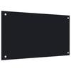 Kitchen Backsplashes 2 Pcs Black 70x50 Cm Tempered Glass