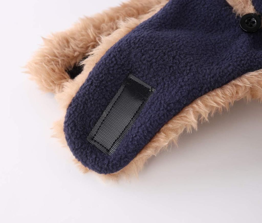 Conectaile Детская Зимняя Теплая Шапка с Ушками для Активного Отдыха и Холодная Шапка-Авиатор для Погоды Темно-синего Цвета, Мальчики, Лыжи,