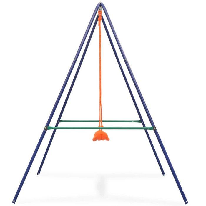 VidaXL Balançoire Simple 2-en-1 et Balançoire pour Tout-petits Orange Portique 91362