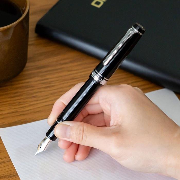 Sailor Professional Gear Fountain Pen Silver Black Fine Nib 11-2037-220