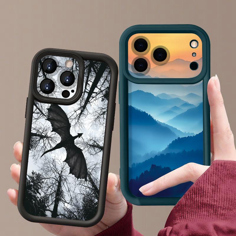 Летний пляжный коллаж Чехол для iPhone 18 Pro Max Ударопрочный бампер Мягкая силиконовая крышка для iPhone 17 16 15 14 13 Pro Max 17E