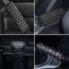 Кожаный хрустальный алмазный автомобильный рычаг переключения передач, автомобильный ручной тормоз, ремень безопасности, чехол, подлокотник, коврик, аксессуары для салона автомобиля