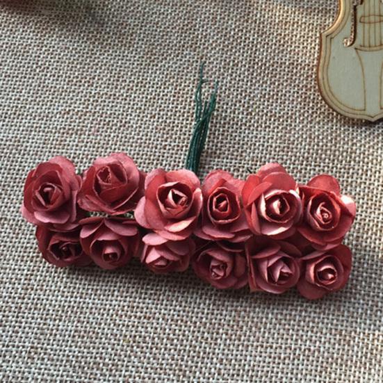 12шт искусственный цветок розы дома день рождения свадьба праздничная вечеринка DIY украшения