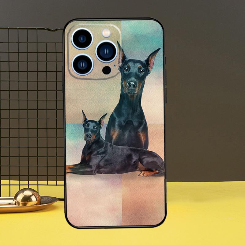 Чехол для телефона с доберманом для iPhone 11 12 13 14 16 15 Pro Max Mini 7 8 Plus X XR XS Max