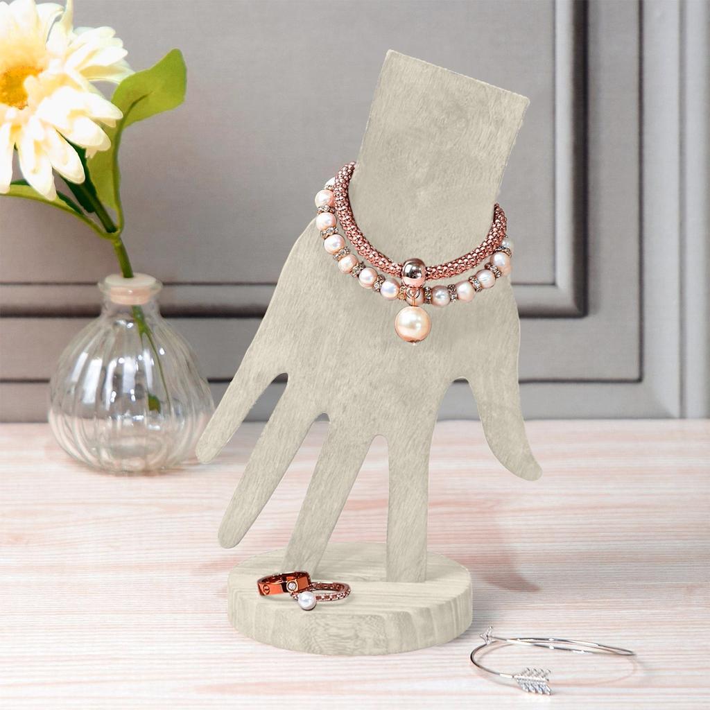 Деревянный держатель для ювелирных изделий в форме руки, держатель для браслета и кольца, деревянный держатель для дисплея для ювелирных изделий в виде руки