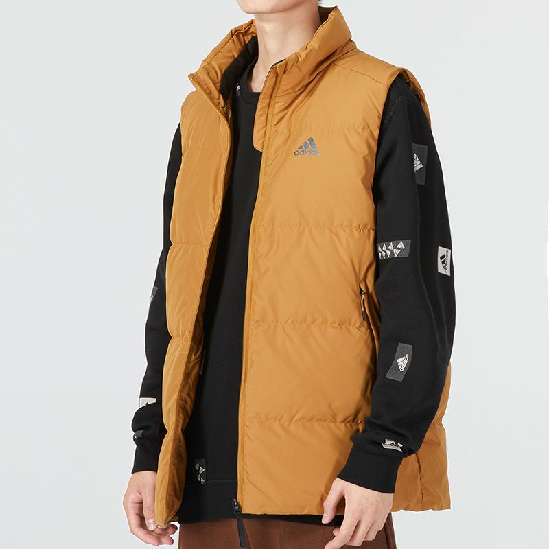 adidas Пуховые жилеты Мужские Коричневый Стойка умеренная Другое HN4404