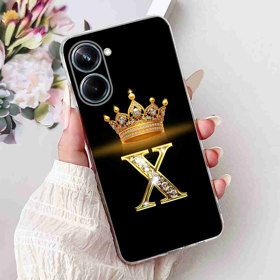 Чехол для Realme 10 Pro Милый чехол с буквами для пары Ударопрочный чехол для телефона Для Realme 10 Realme10 Pro 5G Мягкий силикон Fundas