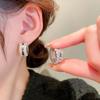 Женские серьги-кольца Полностью из кубического циркония Модные Стильные Преувеличенные Заявление Серьги Женские Повседневное Ношение Повседневные Украшения Модные Украшения