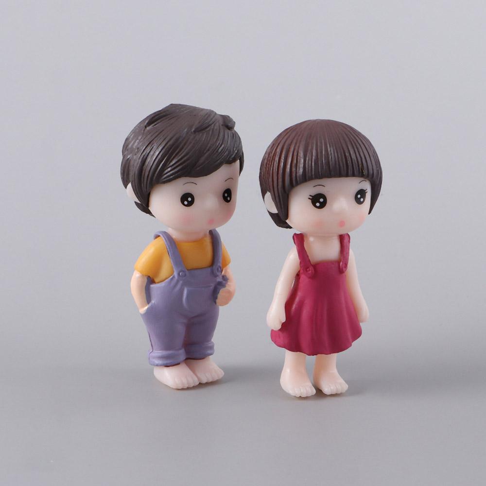 Бонсай Мини Сказочный Сад Кукла Поделки Пары Фигурки Маленькие Влюбленные Миниатюрный Мальчик Девочка Украшение