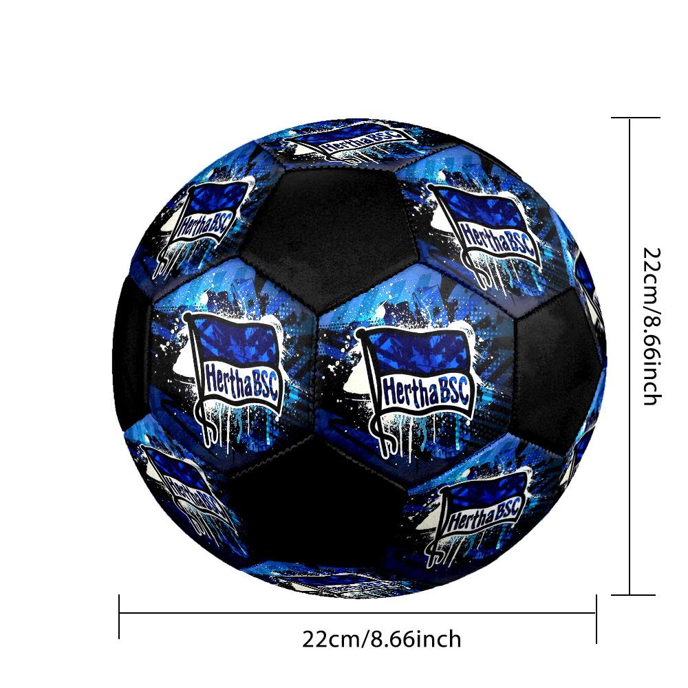 Футбольный клуб Hertha BSCМяч для футбола, размер 5, для зала, разноцветный, с машинной строчкой, ПВХ, готов к соревнованиям, прочный, с высоким отскоком