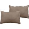 Set of 2 Palace Pure Cotton Dyed Washed Pillowcases 63 Threads/cm² South Wind - Palace Tobacco - Set of 2 Pillowcases 50 X 70 Cm