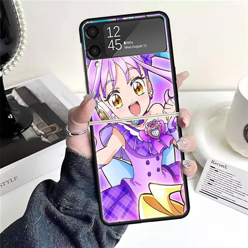 Чехлы Аниме Pretty Cure для Samsung Galaxy Z Flip 4 5 6 7 3 Z Flip7 Flip6 Flip4 Flip5 Flip3 5G Жесткий противоударный чехол Fundas