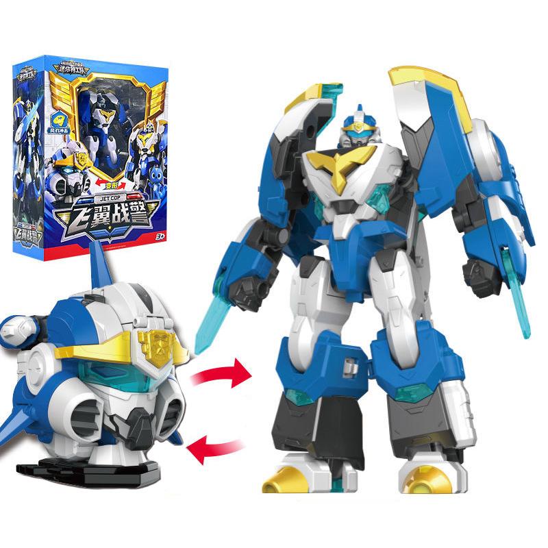 Мини Форс Самый Сильный Полицейский Трансформирующийся Робот Игрушка Фигурки МиниФорс Икс Трансформирующийся Робот Патрульный Полицейский игрушка для Подарка Ребенку