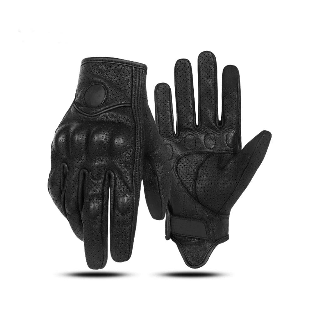 Retro Goat Skin Motorcycle Gloves Comfortable Flexible Protective Breathable Custom Logo OEM ODM Manufacturer