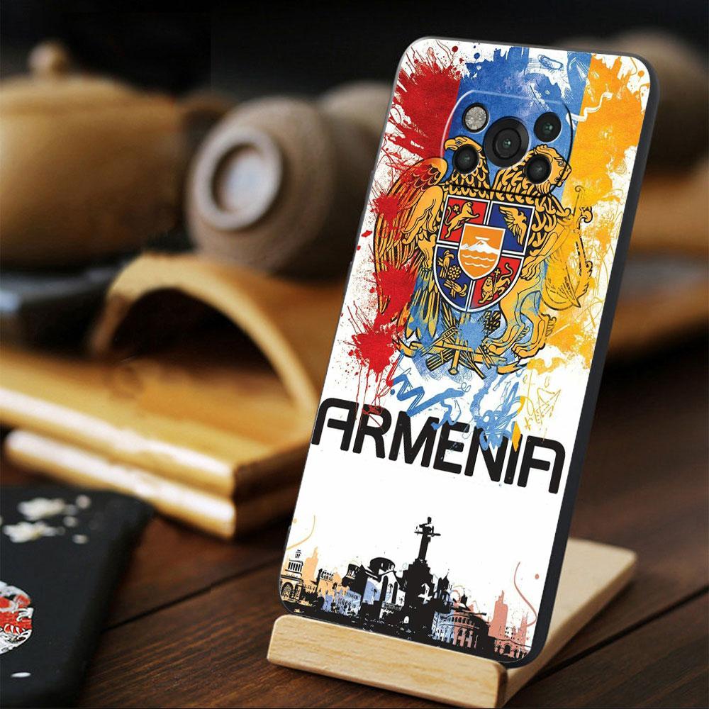 Для Xiaomi POCO X4 9T 11T 10T M4 Pro 5G MI 11 lite M3 X3 NFC F4 GT F3 Армения, армянский флаг, чехол для телефона, смартфон, черный