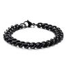 Kalen Shiny Stainless Steel Men's Bracelet Hip Hop Women's Multicolor Simple Cuban Chain Handmade Jewelry 19-23cm Length Gift