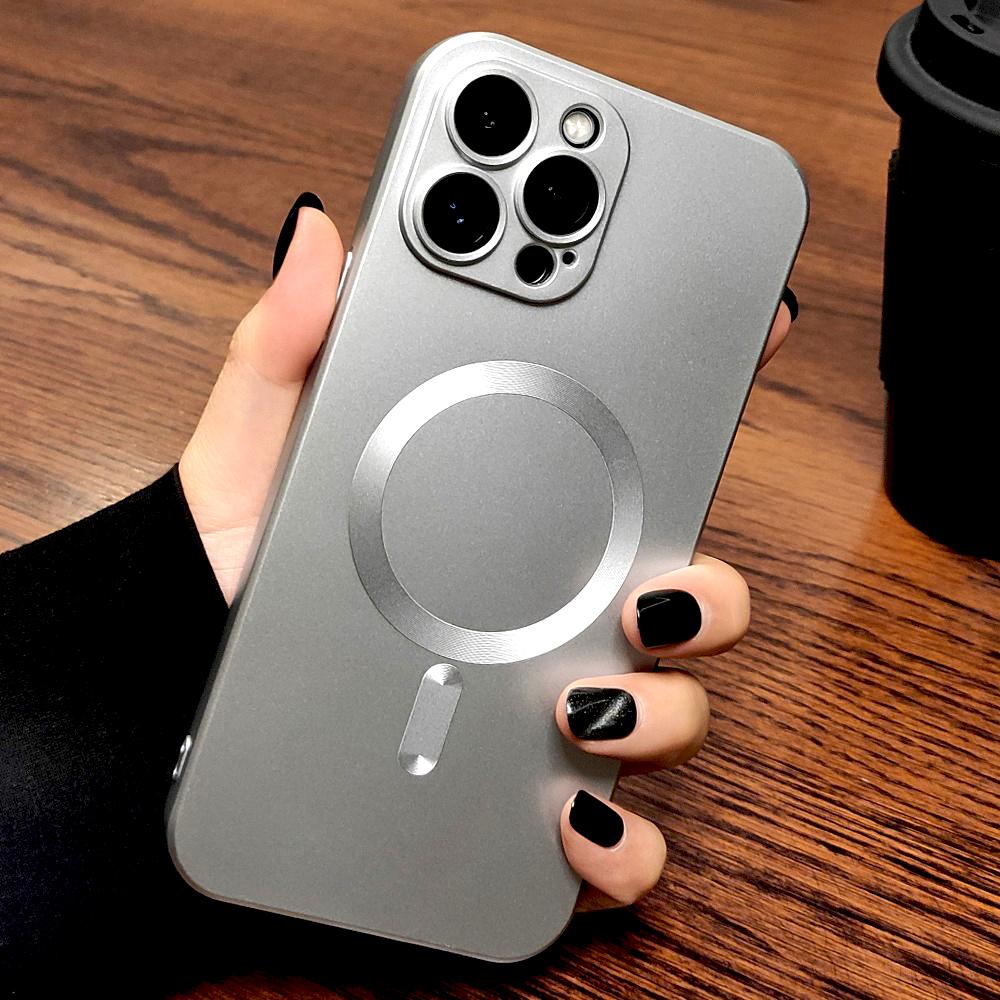 Роскошный мягкий матовый чехол из ТПУ для iPhone 16 15 14 13 12 11 Pro Max Plus 15Pro iPhone15 Для Magsafe Mag Safe Беспроводная зарядка Чехол