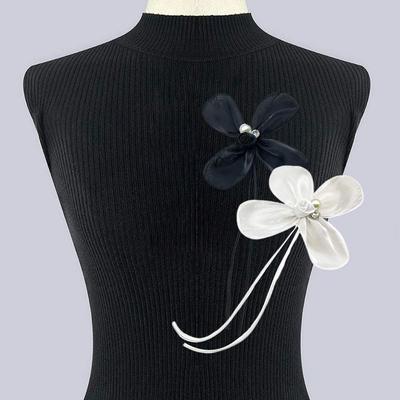 Брошь-булавка ручной работы в виде цветка 17 см, булавка на лацкан, модный воротник-цветок