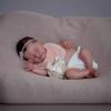 20 Inch Full Silicone Vinyl Reborn Dolls Laura with Closed Eyes Real Life Handmade 3D Painting Skin Simulation Doll Children Playmate Toy Baby Dolls