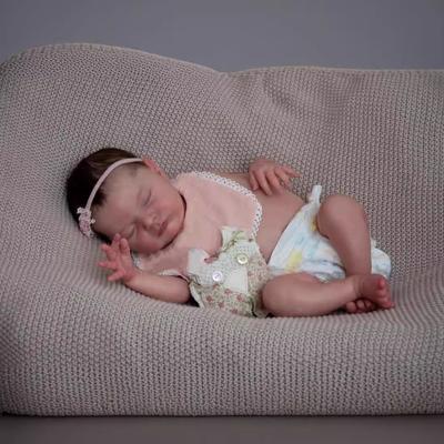 20-дюймовые полностью силиконовые виниловые куклы Reborn Laura с закрытыми глазами, настоящая ручная работа, 3D-рисование, имитация кожи, кукла, детская игрушка-подруга, куклы-младенцы