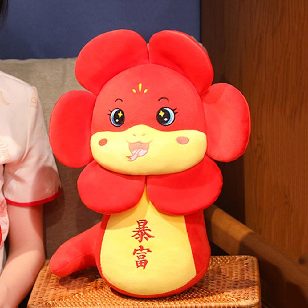 Мягкая кукла-талисман 2025 года Змеи, мягкая плюшевая змея, кукла, новогодние подарки