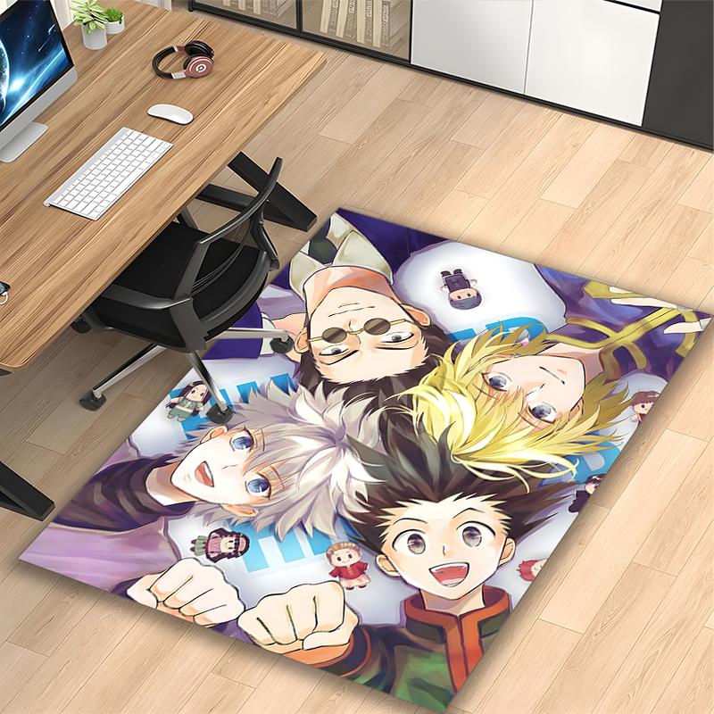 1pc Office Carpet, Anime Girl Sakura Chair Rug, Living Room Printed Area Rug, Home Chair Floor Mat
