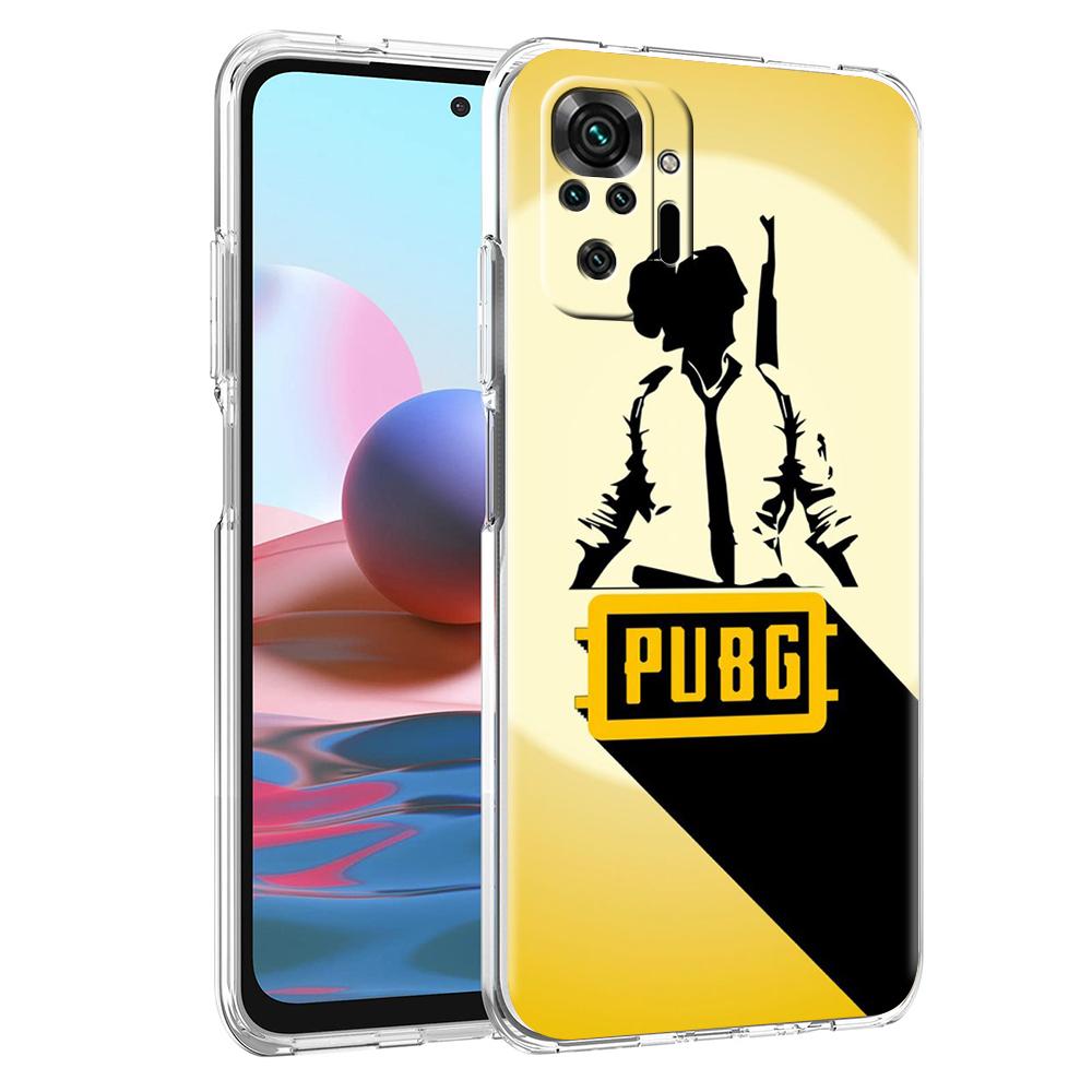 Игровой чехол PUBG для телефона Redmi Note 10 11 12 7 8 8T 9 K40 Gaming 9A 9C Pro Plus Прозрачный силиконовый корпус Coque Capas Сумка