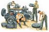 Master Box German Motorcycle Maintenance Scene with Sidecar and Set of 4 Plastic Models MB35060 1/35 Accessories,