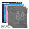 10/5pcs Shoes Storage Bags Closet Organizer Non-woven Travel Portable Bag Waterproof Pocket Clothing Classified Hanging Bag 2025