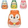 Kids Cartoon Animal Print School Bag With Comfortable Air Cushion Backing For Education