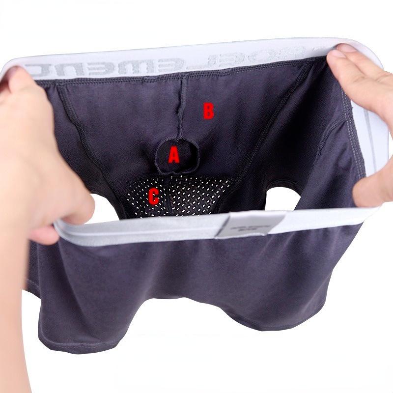 Men's Briefs Guns and Bullets Separation Boxer Briefs Scrotum Support  Pocket Pants Men's Boxer Briefs
