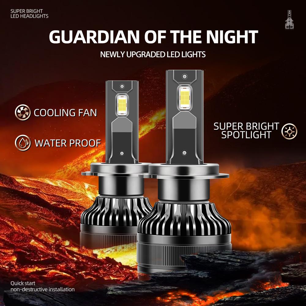 Roadsun 2 шт. Автомобильные фары H7 H4 H1 9006 H11 9005 Сверхяркие светодиодные фары Дальний ближний свет Лампа противотуманной фары Белый 6500K 12В