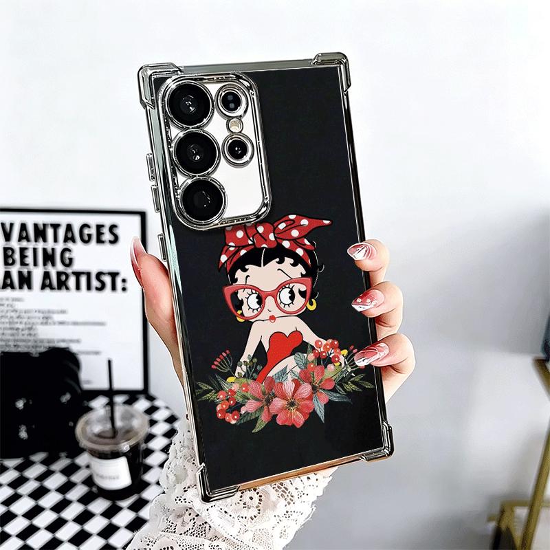 B-Bettys B-Boops Девушка Покрытие Чехол для Телефона Для Samsung Galaxy S24 S25 FE S26 Edge S23 Ultra S22 S21 Plus S20 Противоударный Подушка Безопасности Чехол