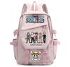 One Piece Luffy Backpack for Teens Boys Girls, Anime Cosplay School Bookbag College Student Travel Daypack Large Capacity Shoulder Bag Vintage Gift