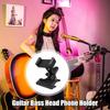 Guitar Phone Mount, Phone Clamp Mount - Non-Slip Live Broadcast Bracket Clip | Stable Phone Stand, Phone Clamp Mount for Guitar, Bass, Cello