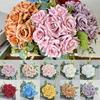 Multicolor Artificial Flower Rose Silk Petal Faux Rose Flower NEW Flower Bouquet  Party Supplies