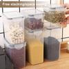 0.8L/1.4L/1.6L/2L/2.8L Clear Plastic Storage Jars Airtight Moisture Proof Transparent Wide-mouth Organized Pantry Food Storage Containers