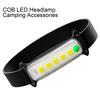 COB LED Налобный фонарь Водонепроницаемый Портативный Перезаряжаемый 3 режима Регулируемое освещение Многофункциональный Бег Езда Рыбалка Наружный фонарик Кемпинг