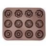 12 Cavity Donut Baking Pan Pattern Doughnut Bakeware Carbon Steel Cake Pan Donut Mold for Oven