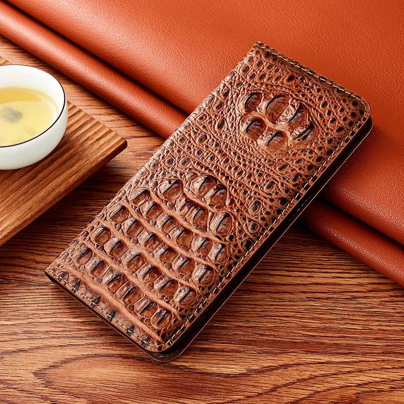 Магнитный чехол-книжка из натуральной крокодиловой кожи для Samsung Galaxy S24 S23 S22 S21 S20 FE Ultra Plus, всесторонний чехол